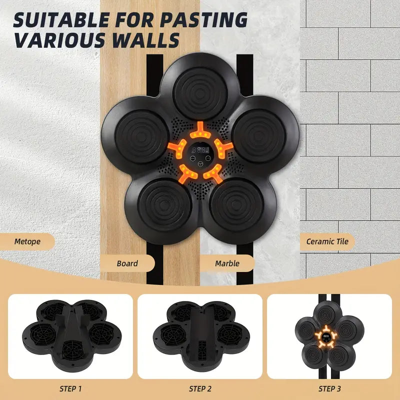 Wall-Mounted Smart Interactive Boxing Trainer Set